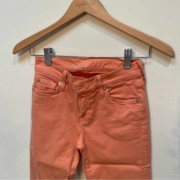 7 For All Mankind Peach Skinny Jeans - Picture 2 of 5